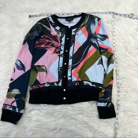 TED BAKER Rose Gold Button Cardigan - Picture 8 of 9